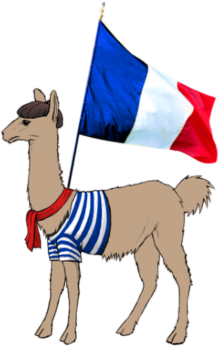 Lama Francais - French The Llama (600x586), Png Download