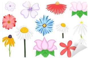 Vintage Decorative Flowers Vector Wall Mural • Pixers® - Euclidean Vector (400x400), Png Download