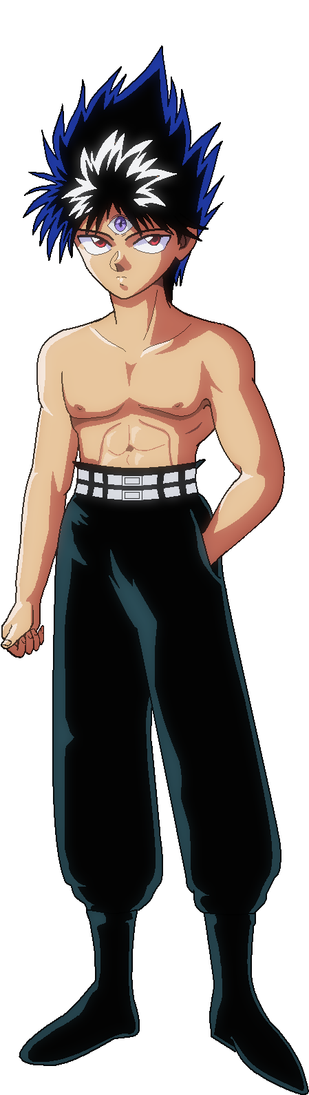 Hiei Shirtless - Hiei Yu Yu Hakusho Shirtless (910x1617), Png Download