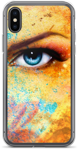 Pair Of Beautiful Blue Women Eyes Beaming Color Rust (600x600), Png Download