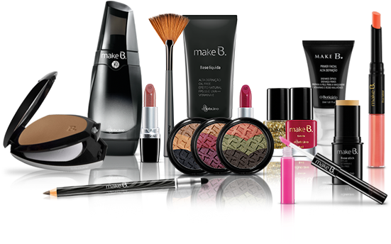 Produtos Da Linha Completa - Produtos De Maquiagens Png (800x531), Png Download