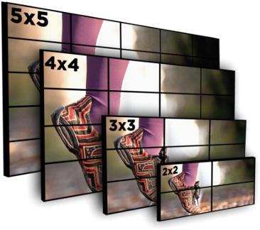 Digital Sign Board Advertising - Christie Video Wall (550x358), Png Download