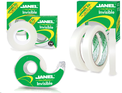 Cinta Adhesiva Invisible Janel 810 Color Transparente (500x500), Png Download