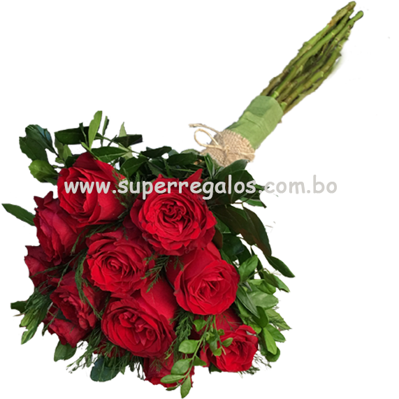 Bouquet De 12 Rosas - Garden Roses (720x660), Png Download