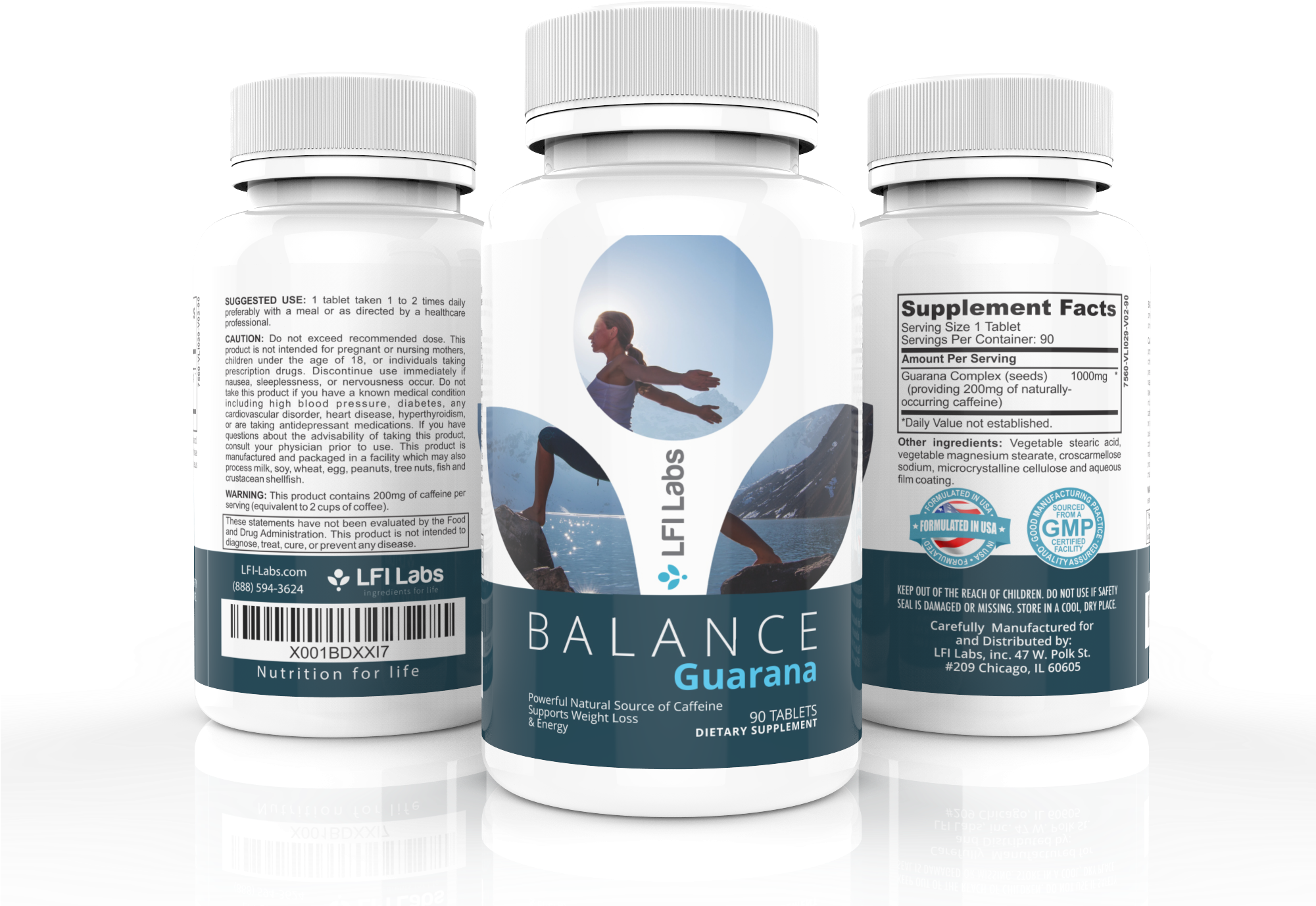 Balance Guarana Bottle - Elements Guarana Extract Natural Energy — 200mg Of (2000x1501), Png Download