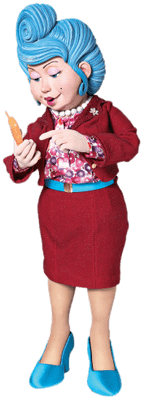 Bessie Busybody On Her Phone - Bessie Busybody Costume (400x400), Png Download