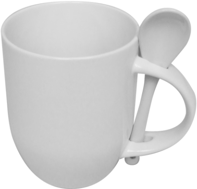Ceramic Spoon Mug - Mug (500x500), Png Download