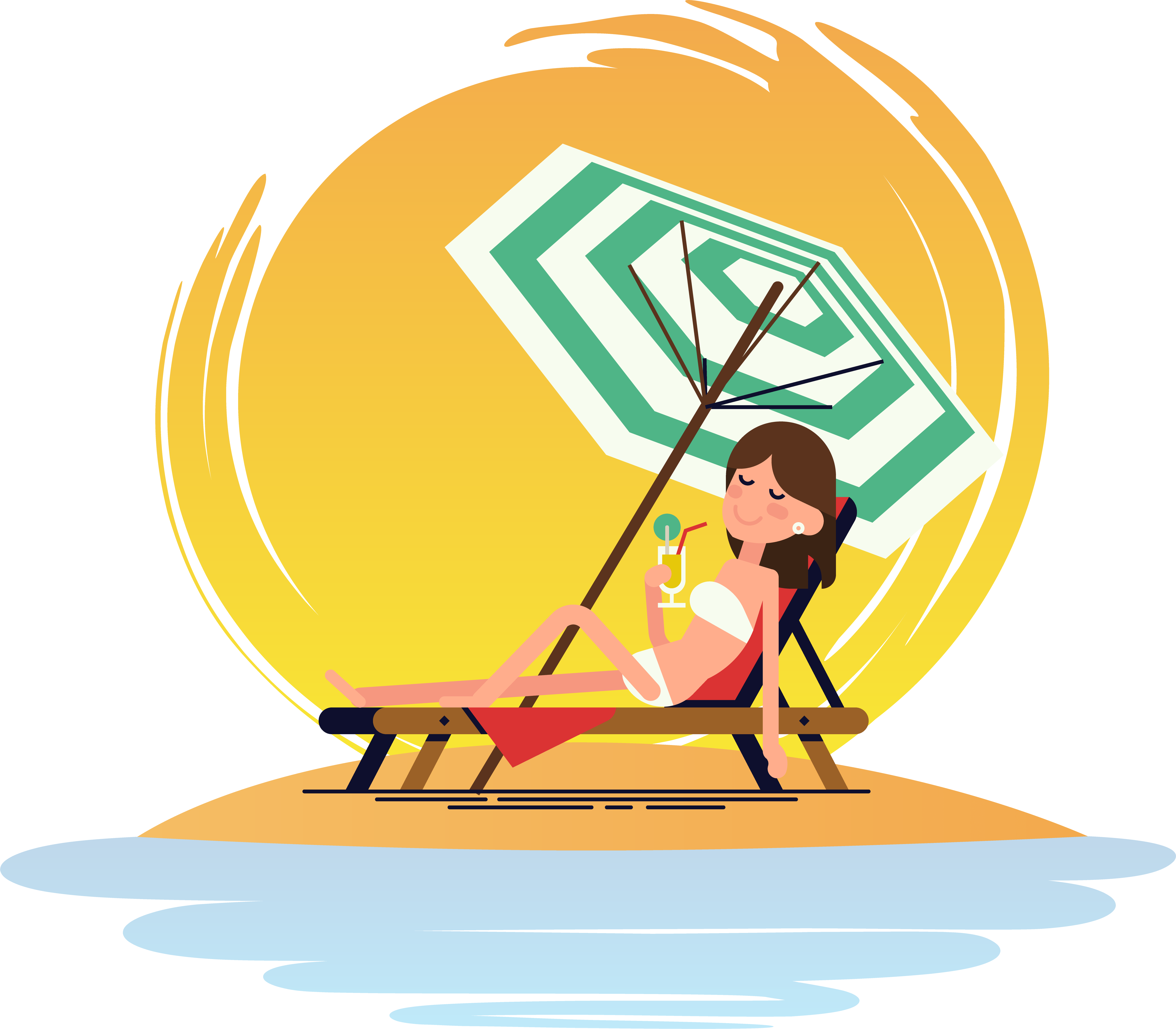 Beach Hacks - Illustration (5215x4562), Png Download