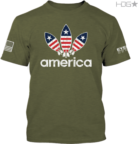 America Missles Shirt Od Green Front - Michael Kors Blue T Shirt (500x500), Png Download