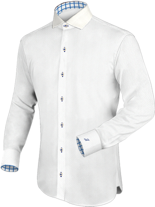 De Nada - - White Shirt With Black Button (340x420), Png Download
