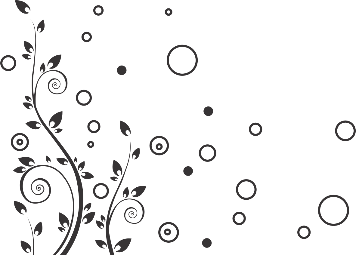 Flores E Circulos - Arabescos Com Flores Png (1201x1201), Png Download