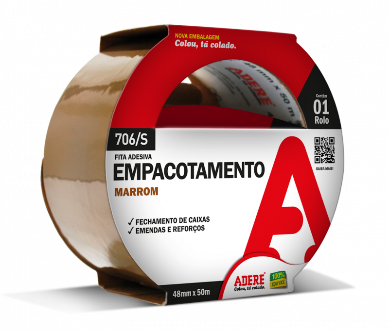 Brown Packaging Tape - Fita Empacotamento Marrom 48mm X 50m Marrom Adere (800x684), Png Download