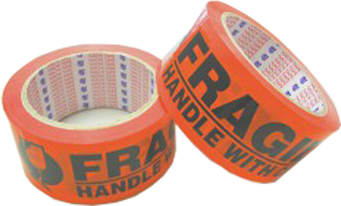 Packaging Tape Flouro Orange 'fragile' - Packaging Tape Flouro Orange 'fragile (1400x1400), Png Download