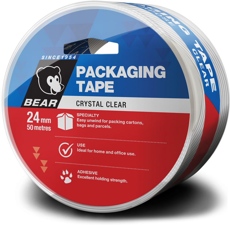 Bear Packaging Tape 24mmx50m Clear - 50mm X 15m Brown Packaging Tape (800x800), Png Download