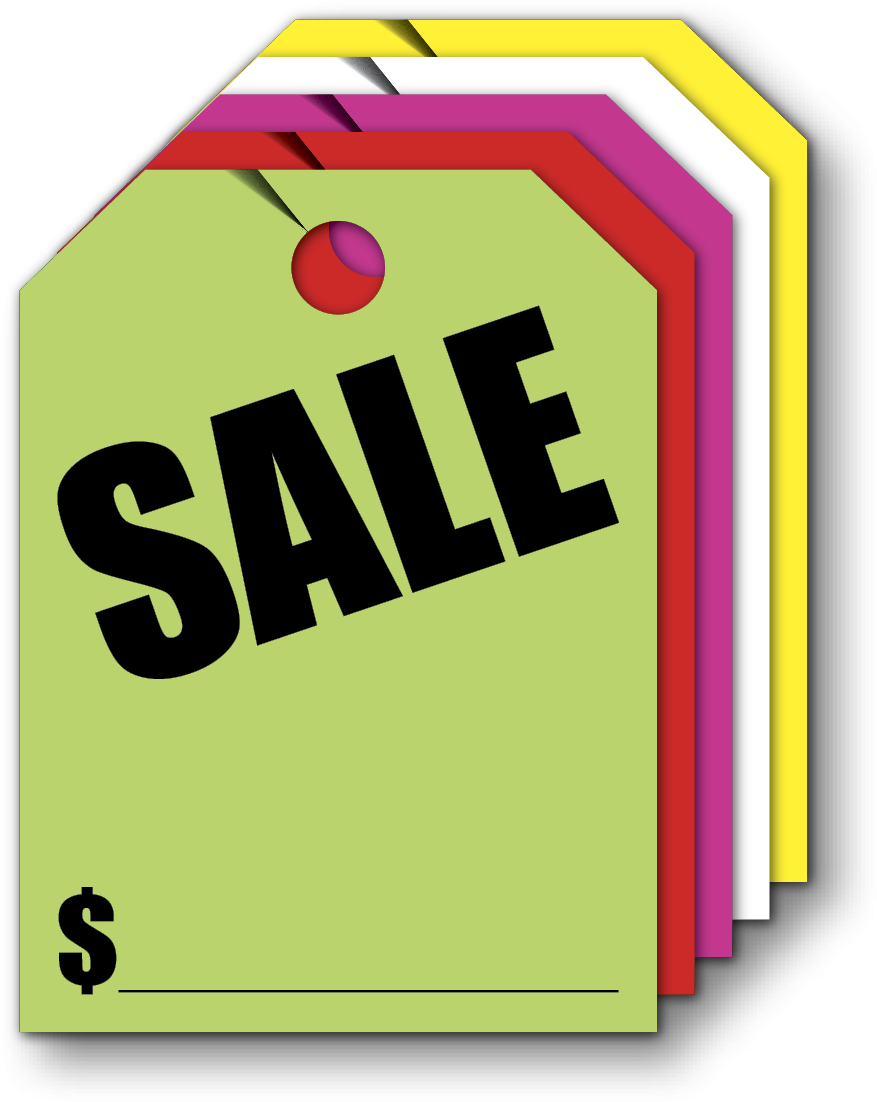 “sale” Hang Tags - Rear View Mirror Sale Signs (930x1155), Png Download