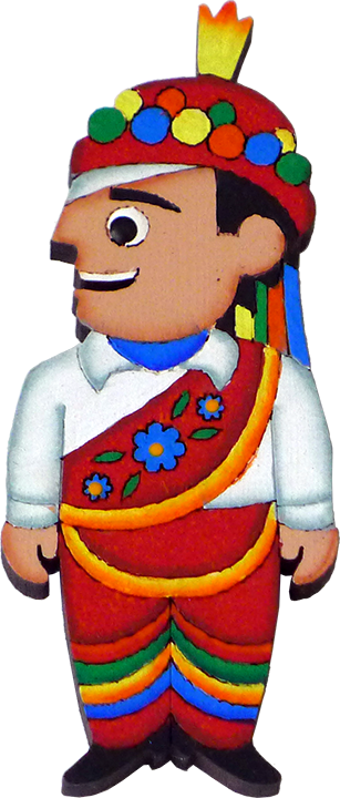 "volador" Traditional Style Wooden Magnet - Folk Costume (307x720), Png Download