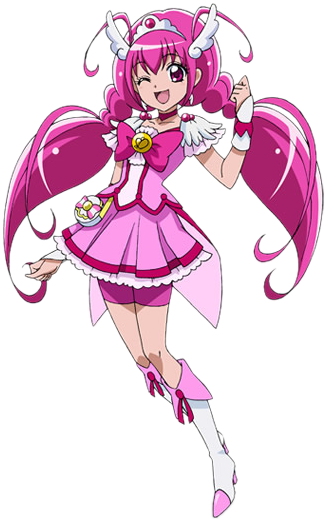 Movie Cure Happy Pose - Glitter Force Lucky Costume (335x525), Png Download