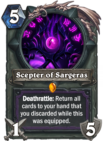 Warrior Legendary Weapon Hearthstone (400x557), Png Download