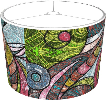 Drawing Floral Zentangle - Lampshade (674x516), Png Download
