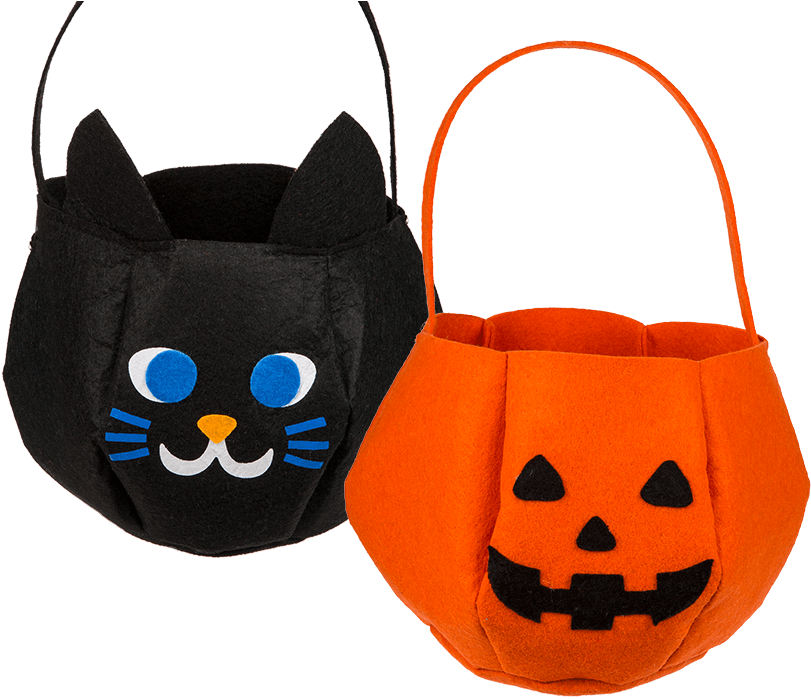 Bolsitas Para Halloween De Fieltro (945x709), Png Download