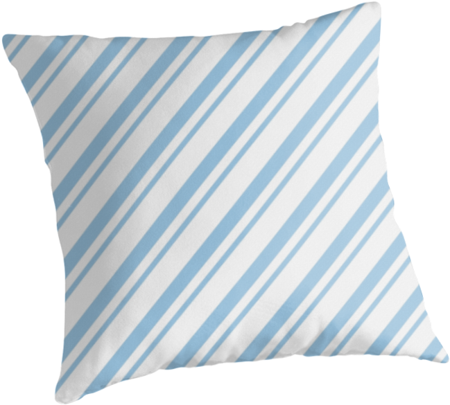 "light-blue Thin Diagonal Stripes" Throw Pillows By - Throw Pillow (875x875), Png Download