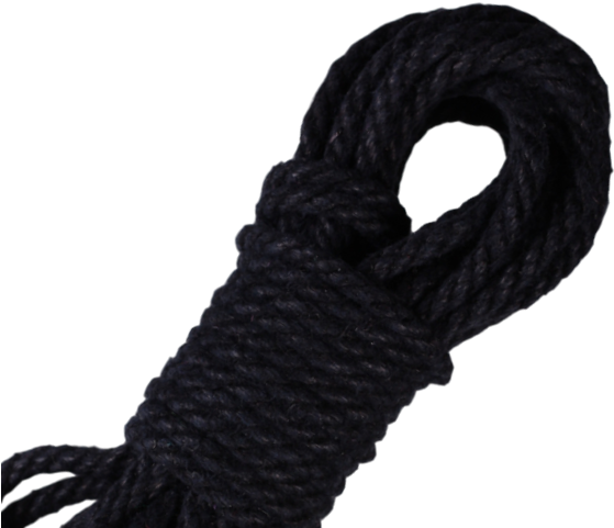 Black Hemp Rope For Rope Bondage - Scarf (590x480), Png Download