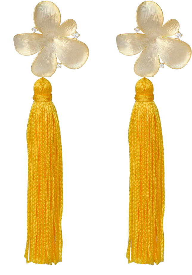 Yellow Flower Tassel - Yellow (1024x1024), Png Download