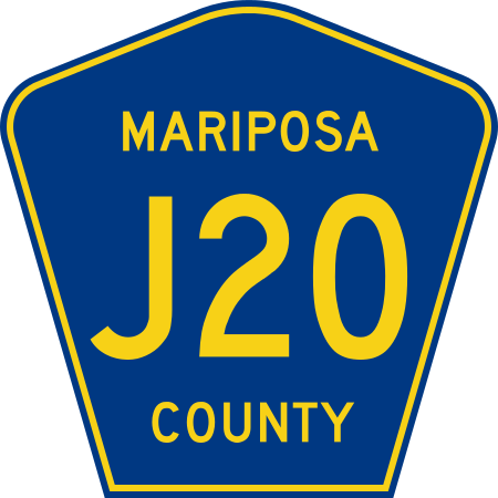 Mariposa County J20 - County Road Sign Blue (450x450), Png Download