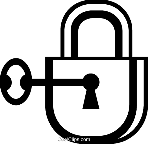 Cadeado E Chave Livre De Direitos Vetores Clip Art - Cadeado Com Chave Png (480x468), Png Download