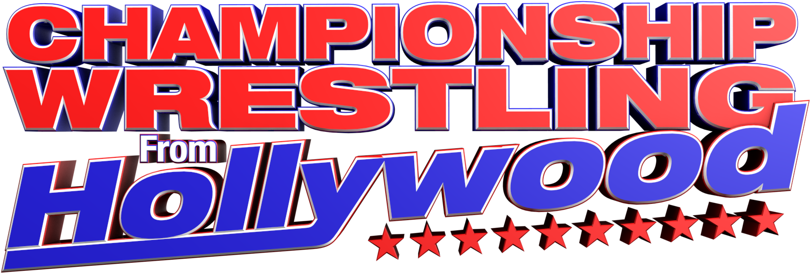 Championship Wrestling From Hollywood - Championship Wrestling From Hollywood Logo Png (1606x553), Png Download