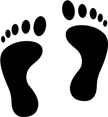 Free Baby Feet Print Png - Footsteps Png (400x400), Png Download