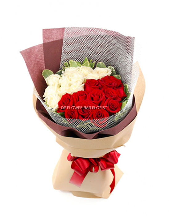 Bouquet Of White Roses With Teddy (700x700), Png Download