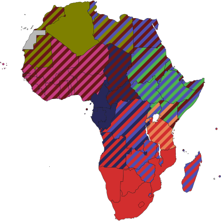 Map Of The African Economic Community - African Union (440x440), Png Download