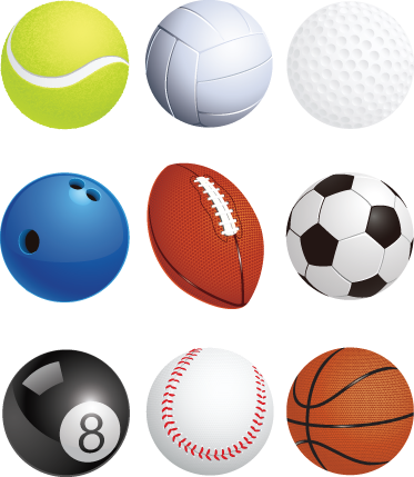 Vinilo Decorativo Colección Bolas Deporte - Types Of Balls With Names (373x429), Png Download