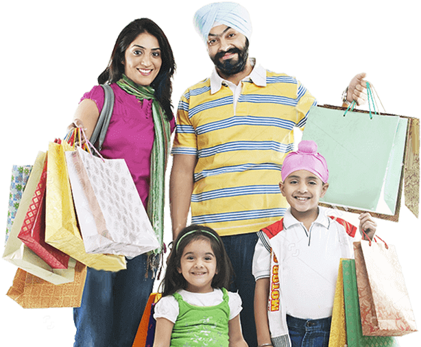 Indian Family Shopping Images Png (700x524), Png Download