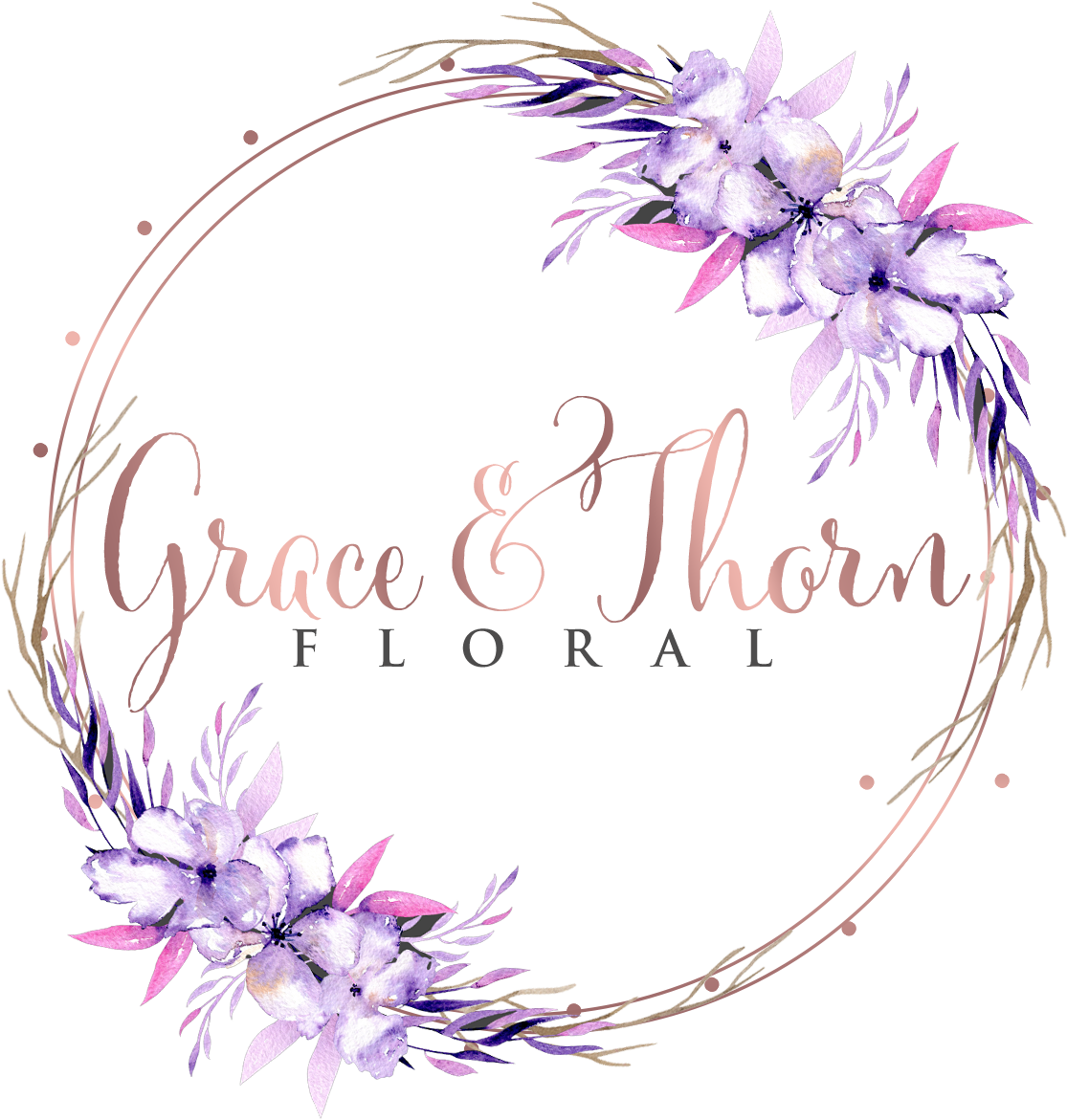 Grace & Thorn Floral - Grace & Thorn Floral (1300x1300), Png Download