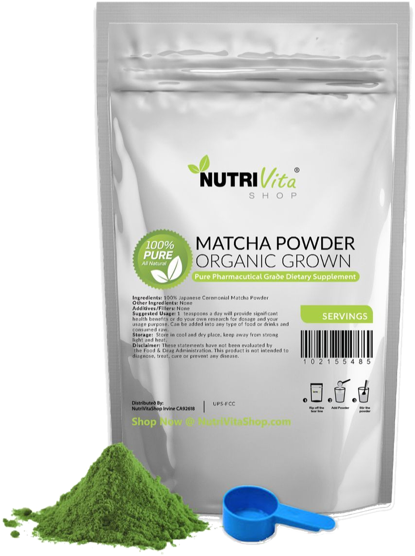 Japanese Matcha Green Tea Powder Organically Grown - Organic Spirulina Powder Tunisie (1227x1280), Png Download