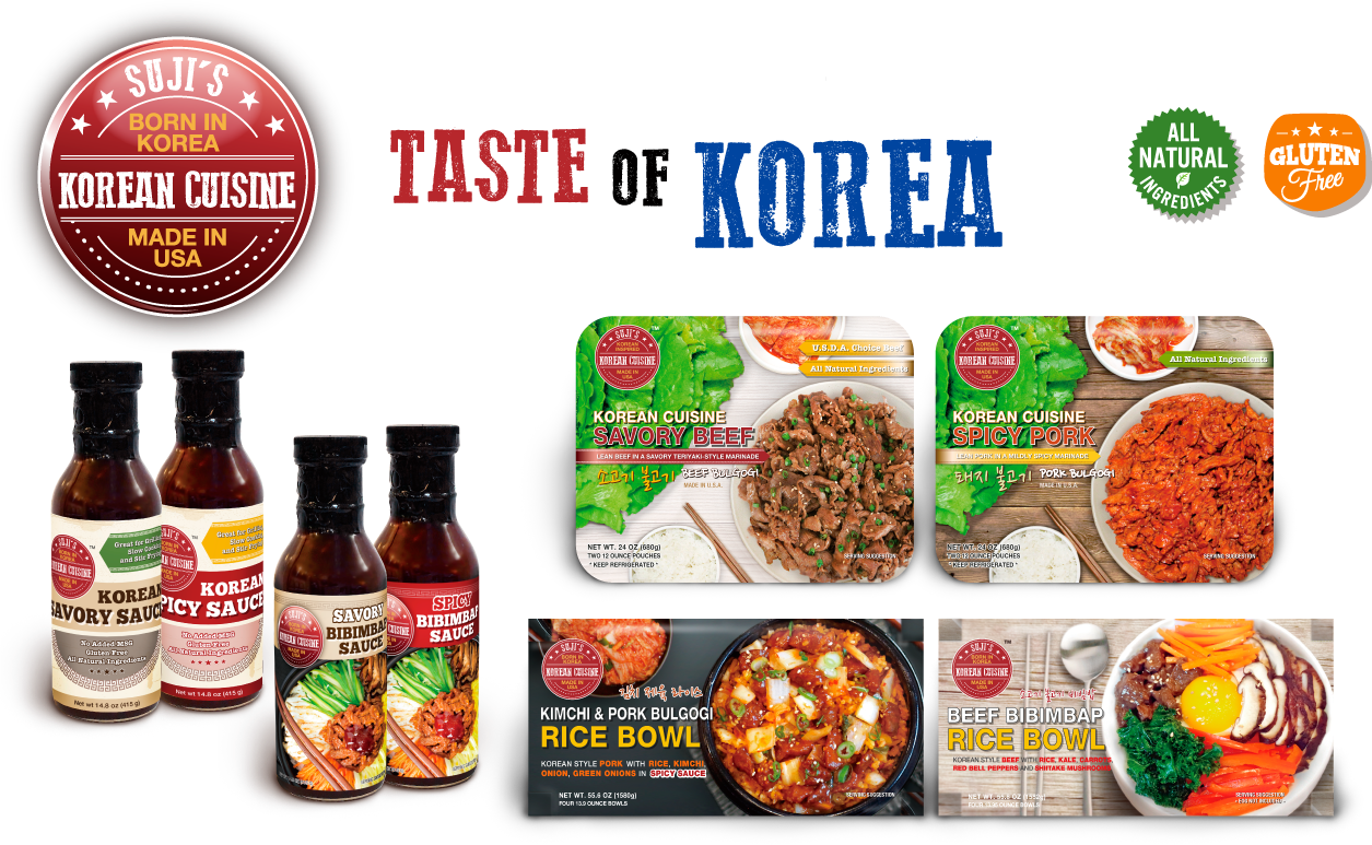 Suji's Gluten-free Korean Food - Korean Food Products (1255x773), Png Download