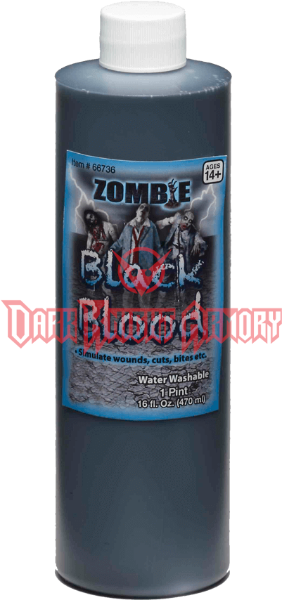 Pint Of Zombie Black Blood - Zombie Black Blood Pint - Black - 16 Oz. (869x869), Png Download