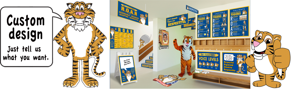 Pbis Posters Tiger Roar Banners - Banner (1024x315), Png Download