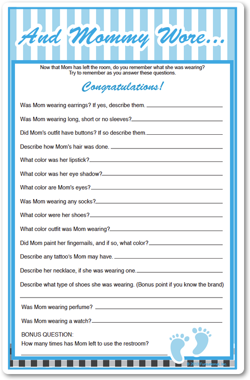 And Mommy Wore - Mommy Wearing Baby Shower (612x792), Png Download