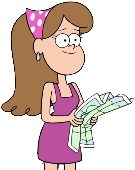 Bandana Lady Appearance - Personajes De Gravity Falls (536x676), Png Download