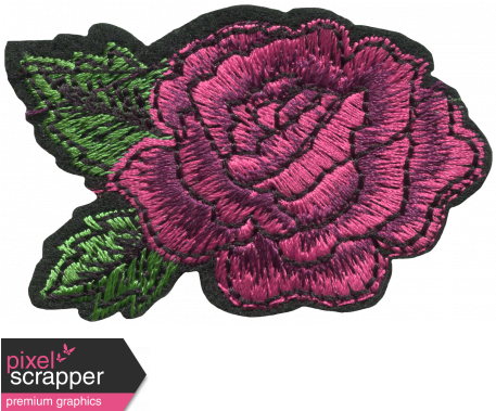 Go West Elements Rose Patch Pink - Digital Scrapbooking (456x456), Png Download