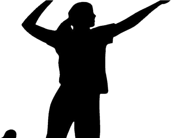 Volleyball Png Transparent Images - Volleyball Player Black And White (640x480), Png Download