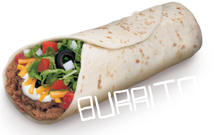 El Burrito Es Un Tipo De Comida Mexicana Que Consiste - Wrap Roti (716x541), Png Download