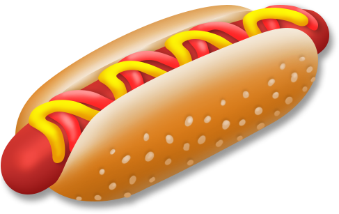 Hot Dog - Hot Dog Animado Png (487x487), Png Download