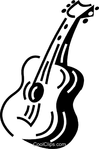 Acoustic Guitar Royalty Free Vector Clip Art Illustration - Violão Clipart (318x480), Png Download