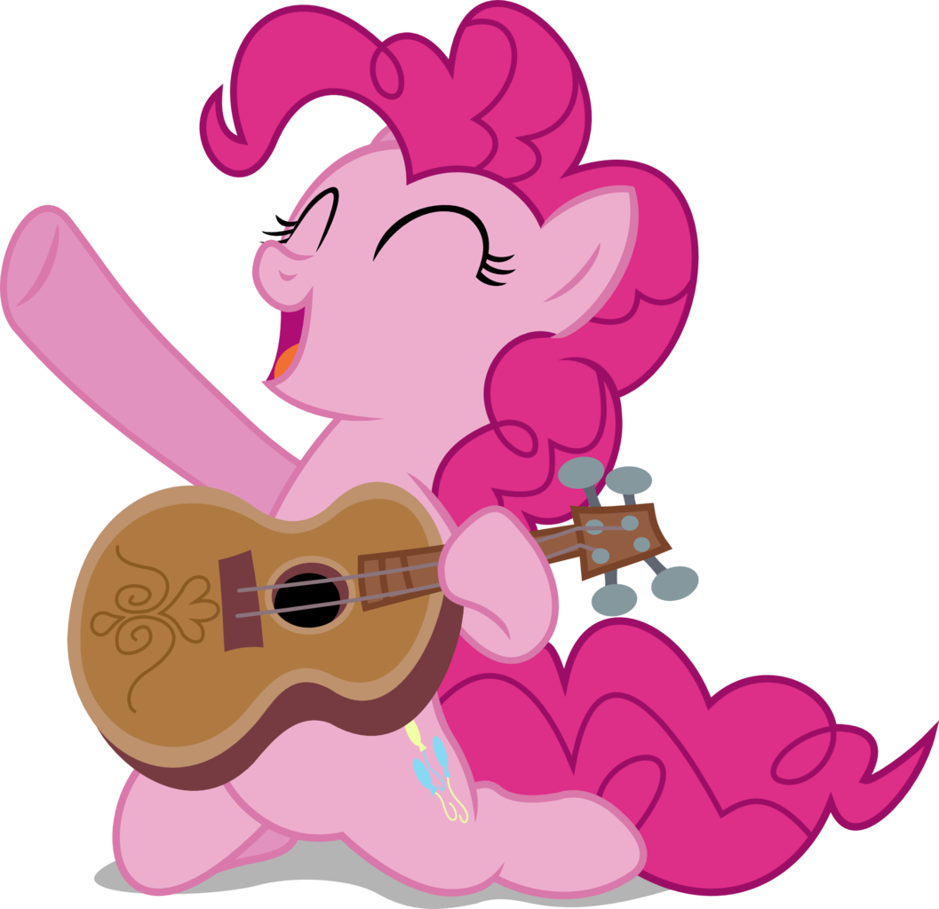 Acoustic Guitar, Artist - Pinkie Pie With Guitar (1057x1024), Png Download