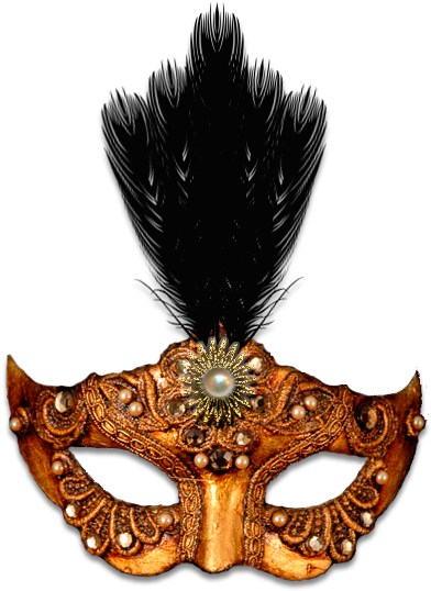 El Rincón Vintage - Mascara De Carnaval Con Plumas Png (500x600), Png Download