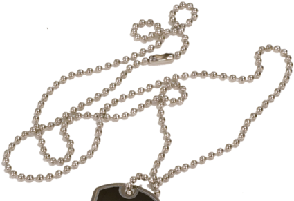 Metal Neck Chain For Dog Tags - Neck Chain-24" (450x450), Png Download